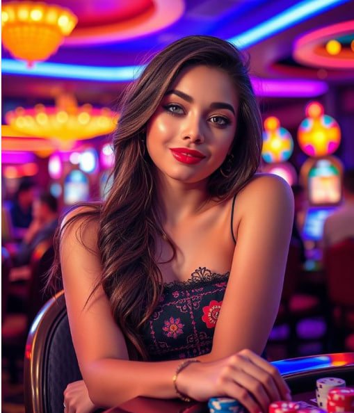 4777bad live casino lobby scene with dark neon table styling